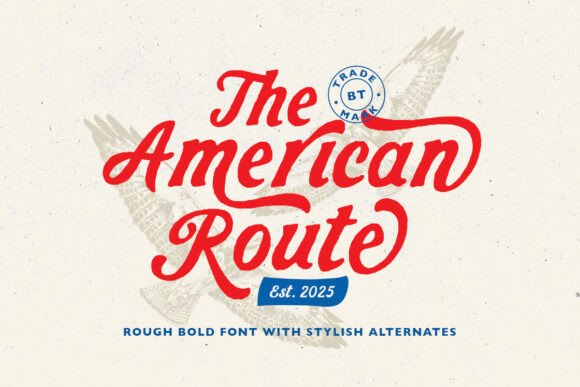 American Route Font Review: Bold Vintage Script