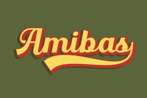 Amibas: A Retro Script Font With 70s Soul