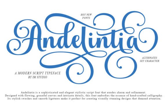 Andelintia: A Calligraphy Font for Promo Campaigns