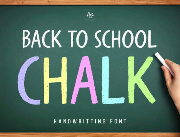 Back to School Chalk Font for Web Design