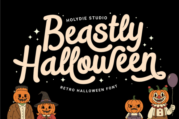 Beastly Halloween: A Retro Display Font for Web Design