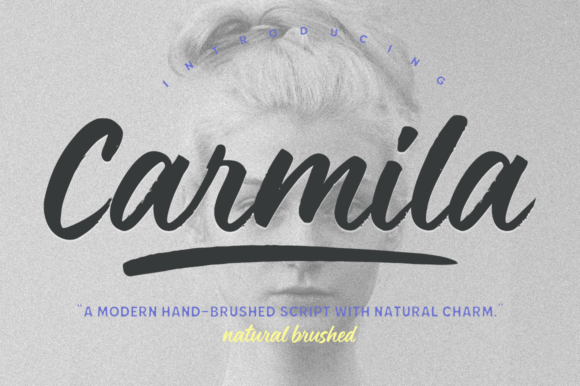 Carmila Brush: A Modern Script Font for Makers