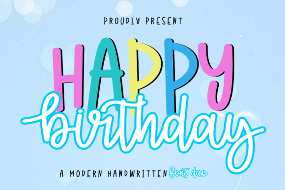 Happy Birthday Duo: A Playful Font for Web Design