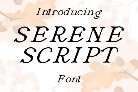 Serene Script: A Graceful Typeface for Editorial Design