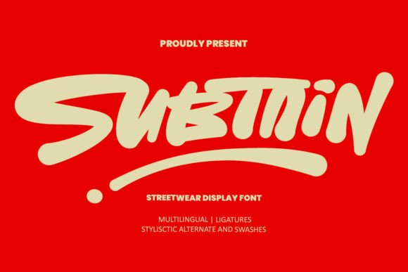Subtain Font: Bold Streetwear Style for Brands