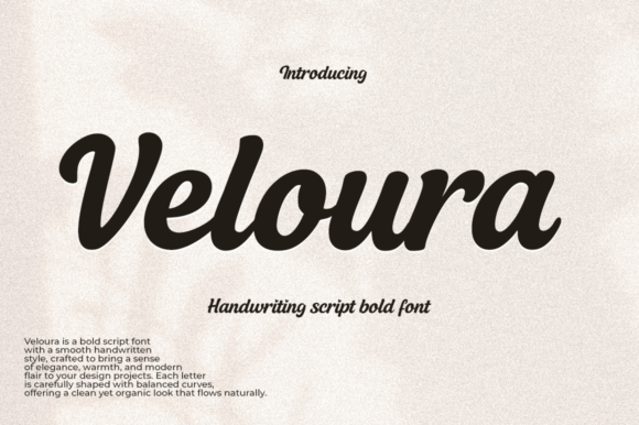 Veloura: A Modern Script Font for Web Design