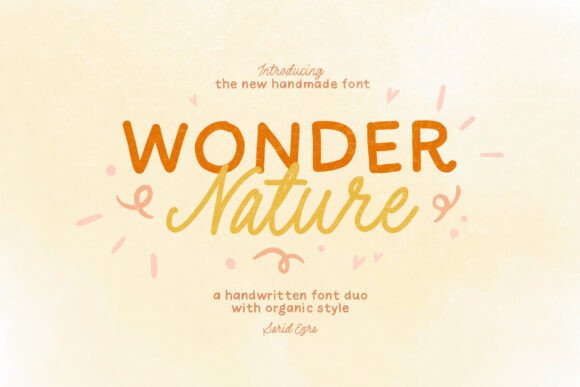 Wonder Nature Font for Clear Campaign Design